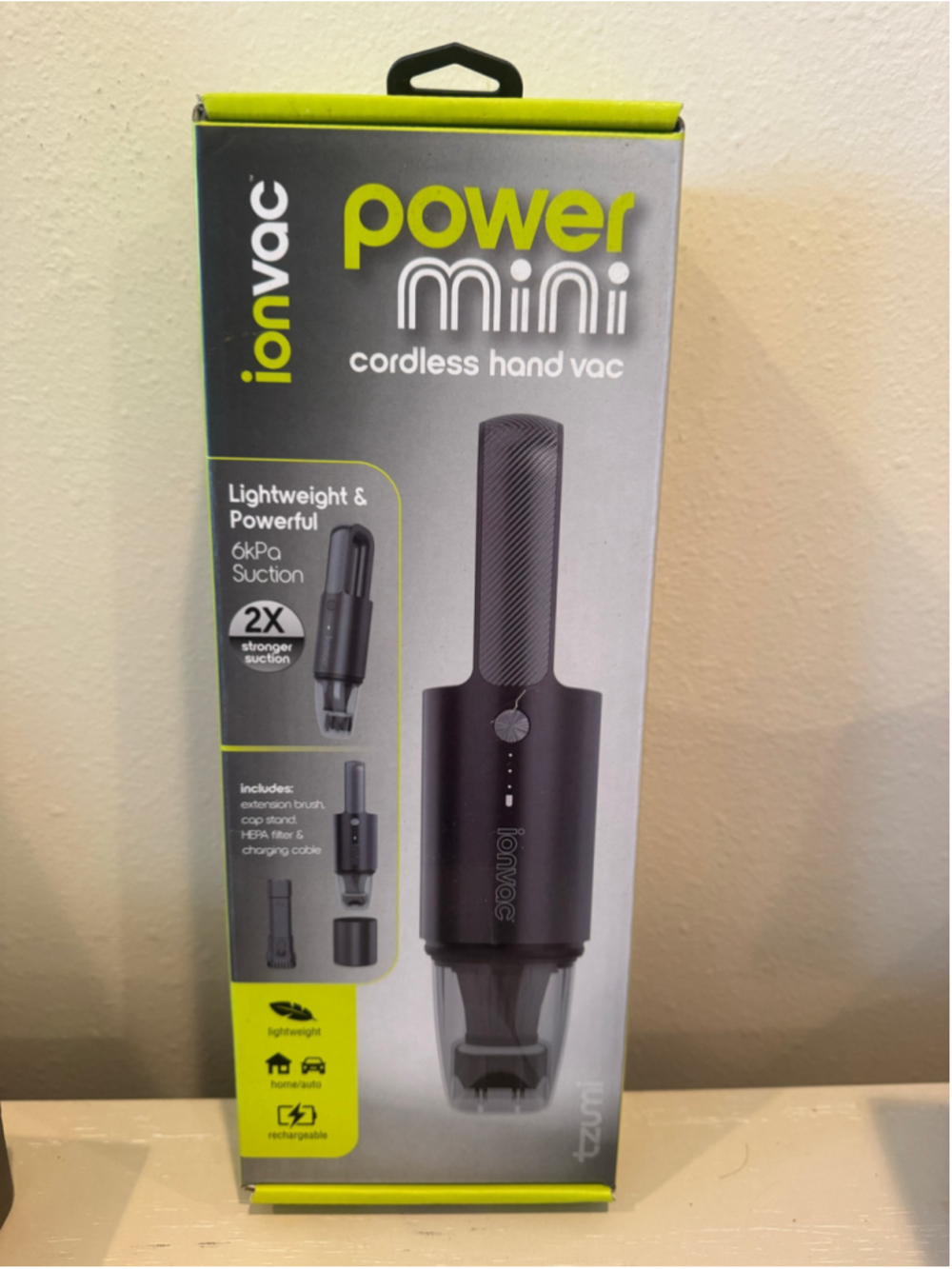 ionvac Power Mini Cordless Hand Vac One Size Black Lime Green